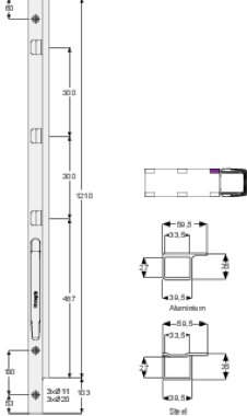 K20 1200 - Front pillar K20 1200mm left (1)