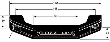 Black plastic pull handle (2)