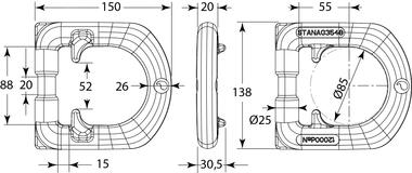 RM 12 Anillo militar solo, capacidad 12t, conforme a STANAG 3548 (2)