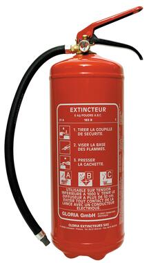 Feuerlöscher 6 kg, ABC-Pulver Feuersorten 21A-183B-C