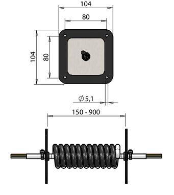 Contatto a spirale 5 x 1 mm2 con connettori 6 (2)