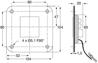 Recessed timer switch, with foam seal (2)