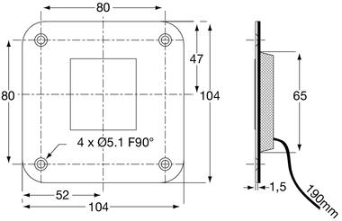 Auxiliary push button without timer for 4051912R and 4051916, 4051918 (2)