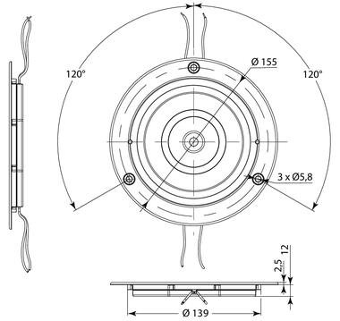 Plafoniera incassata IRIZIUM PR1100 (2)