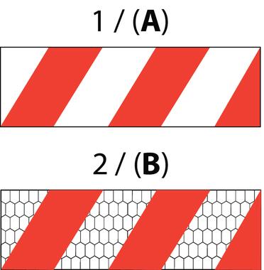 Nastro adesivo alternato rosso e bianco (2)