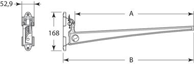 Lockable aluminium multiposition shelf bracket (2)