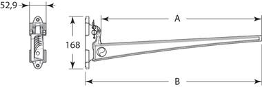 Verstellbarar Regal-Aluminiumausleger ohne Verriegelung (2)