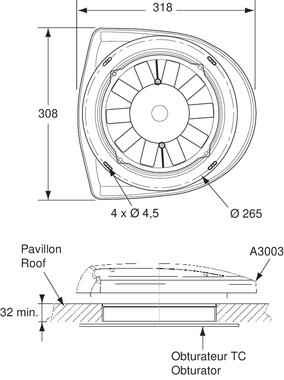 Ventilador blanco silencioso con obturador TC (2)