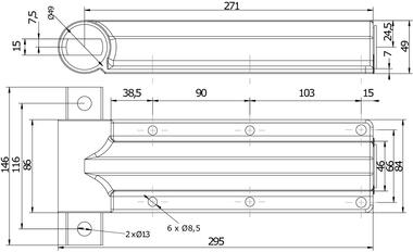 Lift Up raising system 360, single action, lifting torque 13 daN (2)