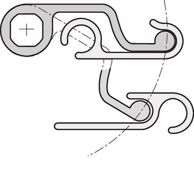 Planenspannprofil, 1/4 Umdrehung, Rohaluminium (1)