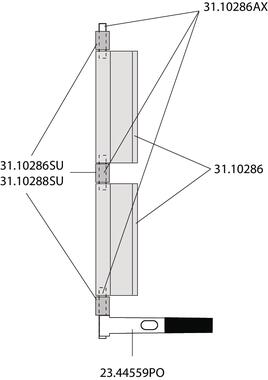 Bolt-on bracket for 3110286, 3110287 profile