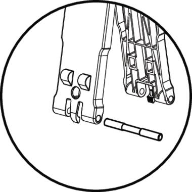 Pin for articulated lifting panels