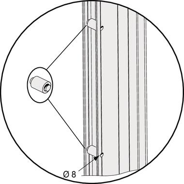 Entretoise nylon et goupille