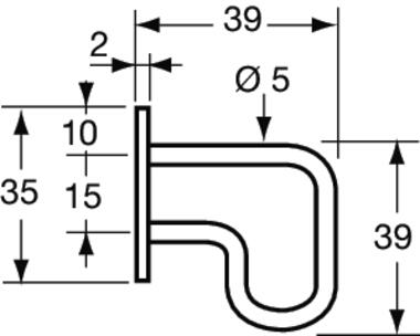 Barra con pasacables desplazados, acero cincado (2)