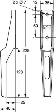 Tensionatore cavo TIR, plastica grigio (2)