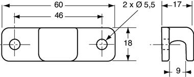 Grey plastic cover hook (2)