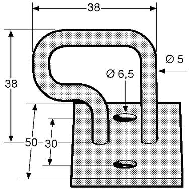 Pontet déporté, acier zingué (1)