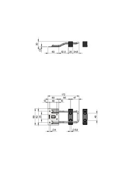 Verrouillage pour trappe de ventilation avec 2 gâches en plastique (2)