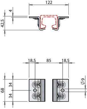 Coppia piastrini inox bloccaggio guidovia (2)