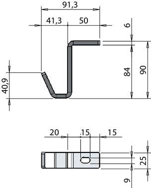 Stainless steel storage bracket used to park hooks (2)