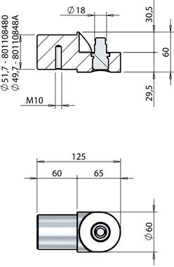 Aluminium meat rail end-connector (2)