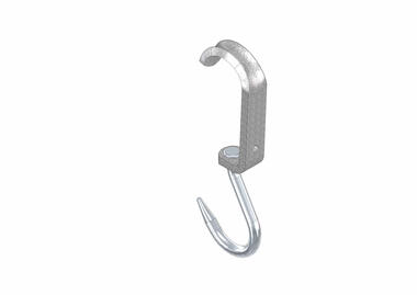 Stainless steel hook Ø 16, complete