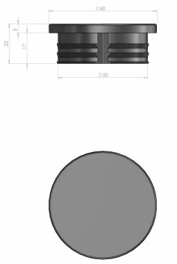 Tapones para tubo Ø 60 (2)