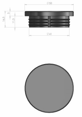 Cap for meat hanging tube Ø50 (2)