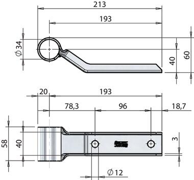 Soporte para tubo lateral de 1 1/4 (2)