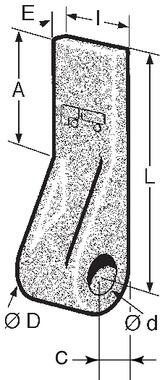 Embouts de penture, acier matricé (1)