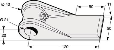 Drop forged steel hinge with grease nipple