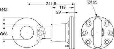 Occhione girevole flangiato BNA con piastra (2)