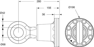 Rotating BNA drawbar eye with plate (2)