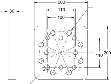 Welded mixed support plate for 2905917, 2905850, 2905862 (2)