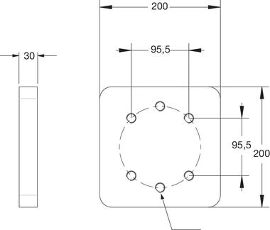 Plate support for drawbar head BNA 2905916 (2)