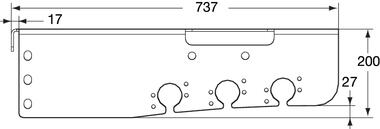 Plug support, KTL coated, to be fitted on the under bar 26C/L (2)