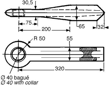 Ucho surowe DIN 6 (74054-40A), do przyspawania (2)