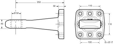 DIN 50 drawbar eye with flange (2)