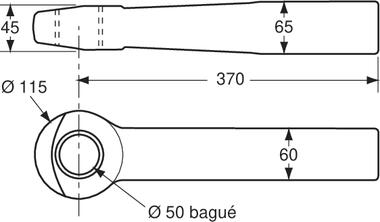 Weld-in type for towing bar (2)