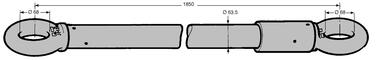 Towing bar with rotating ring BNA/BNA, T (2)