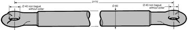 Barra de tracción con anillos DIN/DIN fijos (2)