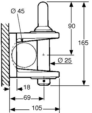 Towing jaw 90 with pin Ø 25 (2)