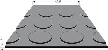 Non slipping black rubber mat