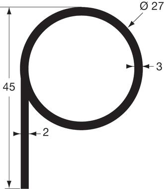 Joint EPDM Ø27 mm - 45 mm x 15 m