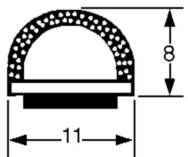 Dual-hardness black EPDM self adhesive