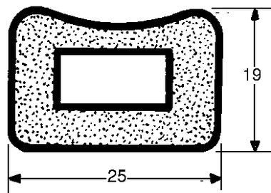 Joint cellulaire EPDM noir 25x19 mm