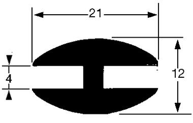 Joint vitrage SBR noir 4 mm - 4 mm