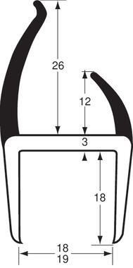 Grey/black dual-hardness PVC