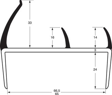 Grey dual-hardness PVC