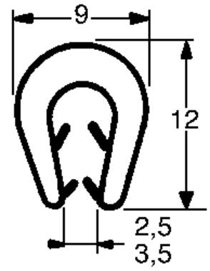 Anchoring parts ; rigid EPDM and fl exible lips (1)